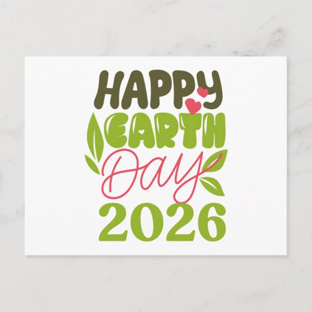 Happy Earth Day 2026 Postcard (Front)