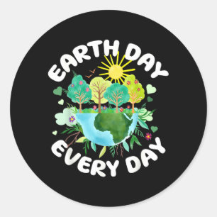 Happy Earth Day 2026 Save The Planet Earth Day Classic Round Sticker