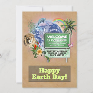 Happy Earth Day April 22 Holiday Card