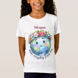 Happy Earth Day April 22 Personalised Floral T-Shirt