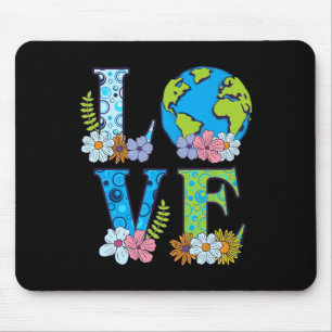 Happy Earth Day Birthday Save Nature Love Girl Env Mouse Mat