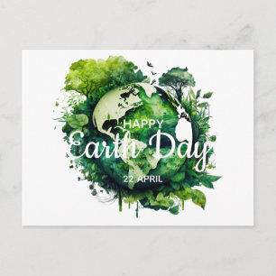 Happy earth day celebration 2026 postcard
