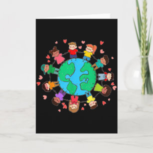Happy Earth Day Children Around The World _2 Card