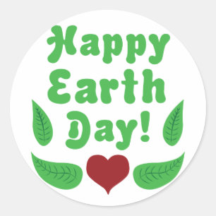 Happy Earth Day! Classic Round Sticker