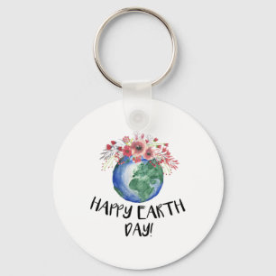 Happy Earth Day Earth Day Hippie Eco Change Gift Key Ring