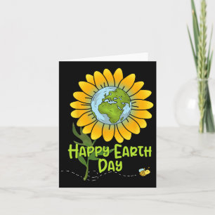 Happy Earth Day Every Day Sunflower Kids Teachers  Card