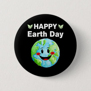 Happy Earth Day Funny Earth Day Kids Toddler Boys 6 Cm Round Badge