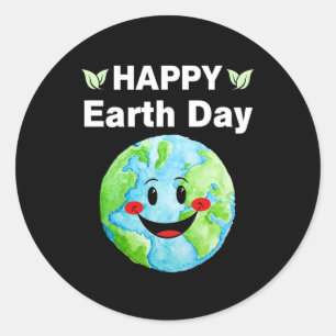 Happy Earth Day Funny Earth Day Kids Toddler Boys Classic Round Sticker