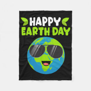 Happy Earth Day Funny Earth Day Kids Toddler Boys Fleece Blanket