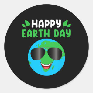 Happy Earth Day Funny Earth Day Shirt Kids Toddler Classic Round Sticker