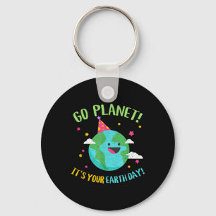 Happy Earth Day Go Planet Funny Science Teacher Re Key Ring