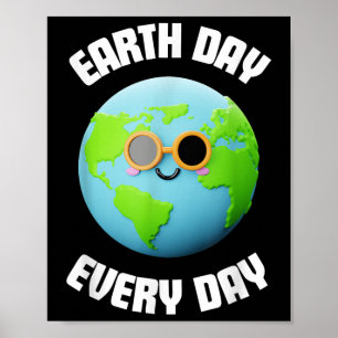 Happy Earth Day Green Design For Kids & Toddle Poster