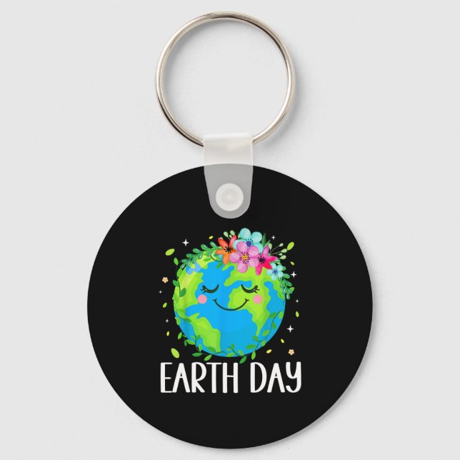 Happy Earth Day Key Ring (Front)