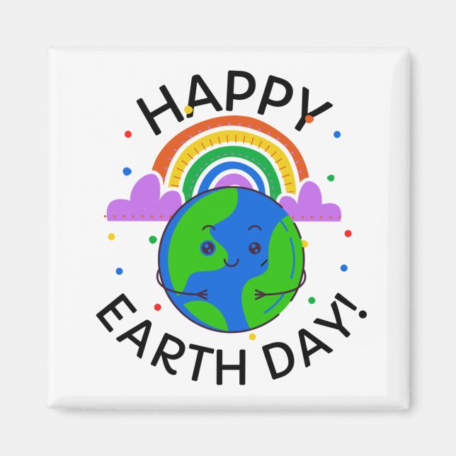 Happy Earth Day Magnet (Front)