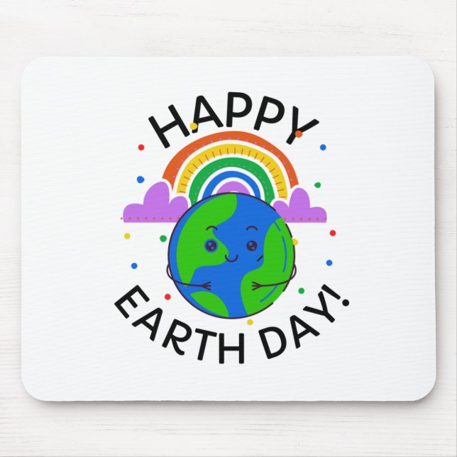 Happy Earth Day Mouse Mat (Front)