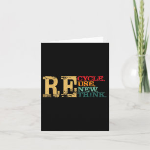 Happy Earth Day Recycle Reuse Renew Rethink Earth  Card