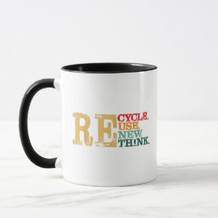 Happy Earth Day Recycle Reuse Renew Rethink Earth  Mug