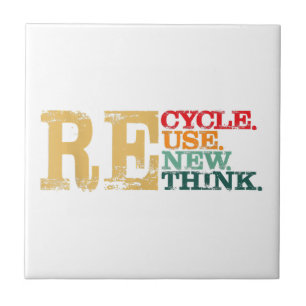 Happy Earth Day Recycle Reuse Renew Rethink Earth Tile