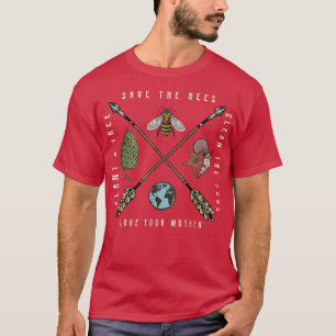 Happy Earth Day Save Bees, Plant Tree Environmenta T-Shirt