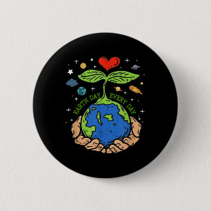 Happy Earth Day Save Our Planet Cute Earth Day Eve 6 Cm Round Badge
