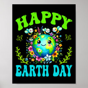 Happy Earth Day Shirt Cute Earth Day 2025 Men Wome Poster