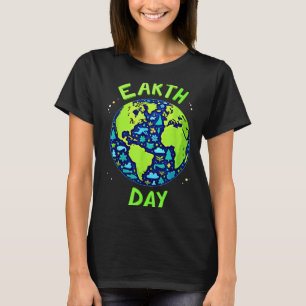 Happy Earth Day Shirt Cute Earth Ocean Green Earth