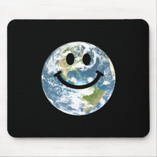Happy Earth face Mouse Mat