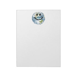 Happy Earth face Notepad