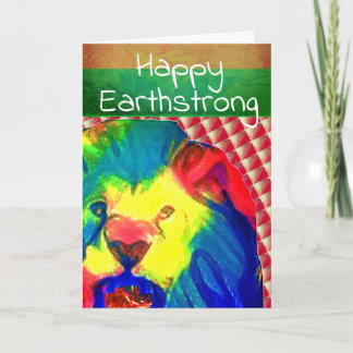 Happy Earthstrong- Happy Birthday Thank You Card
