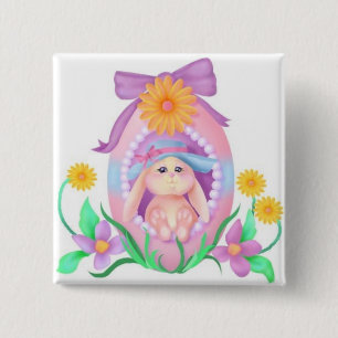 Happy Easter 15 Cm Square Badge