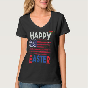 Happy Easter 2022 Vintage 4th Of July American Fla T-Shirt