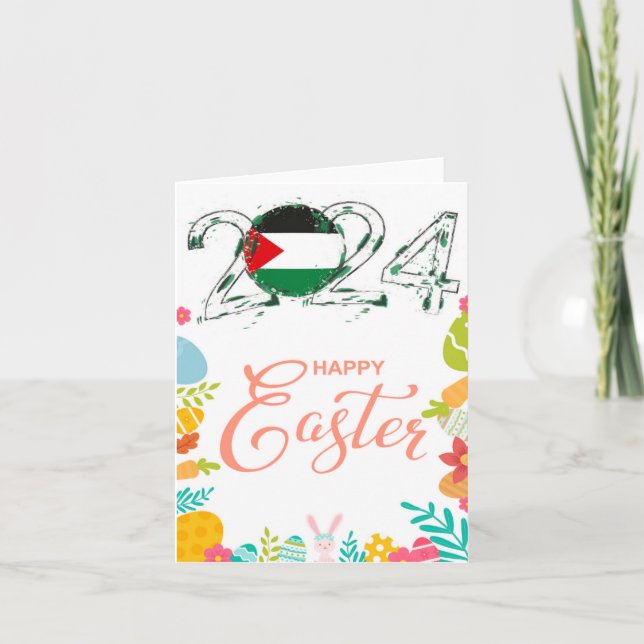 Happy Easter 2024 Greeting Card “Palestine” (Front)