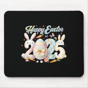Happy Easter 2025 Bunny Rabbit Face Easter Day Wom Mouse Mat