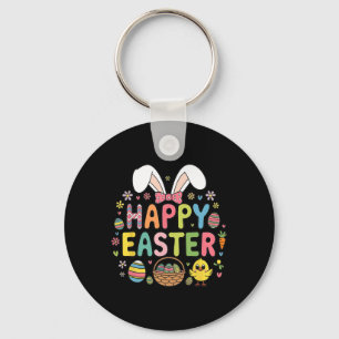 Happy Easter 2025 Cute Bunny Rabbit Easter Day Wom Key Ring