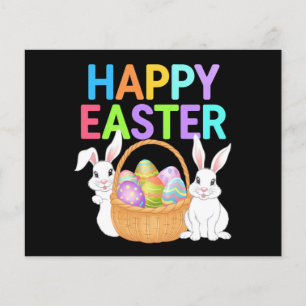 Happy Easter 2025 Eggs Bunny Cute Rabbit Flyer