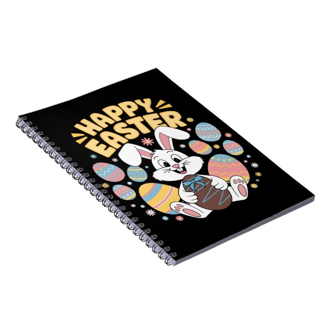 Happy Easter 2025  Eggs Bunny Cute Rabbit Notebook (Right Side)