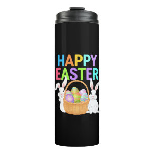 Happy Easter 2025 Eggs Bunny Cute Rabbit Thermal Tumbler