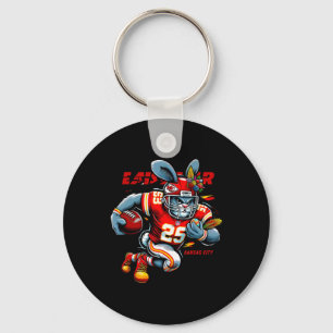 Happy Easter 2025 Kansas City Bunny Funny Shirt Key Ring