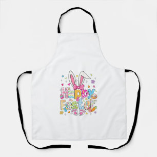 Happy Easter 2026 Cute Bunny Rabbit Easter Day Wom Apron