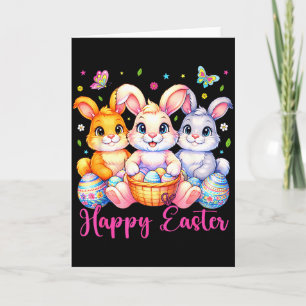 Happy Easter 2026 Cute Bunny Rabbit Easter Day Wom Card