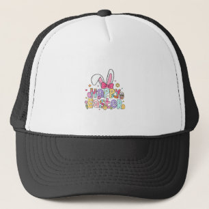 Happy Easter 2026 Cute Bunny Rabbit Easter Day Wom Trucker Hat