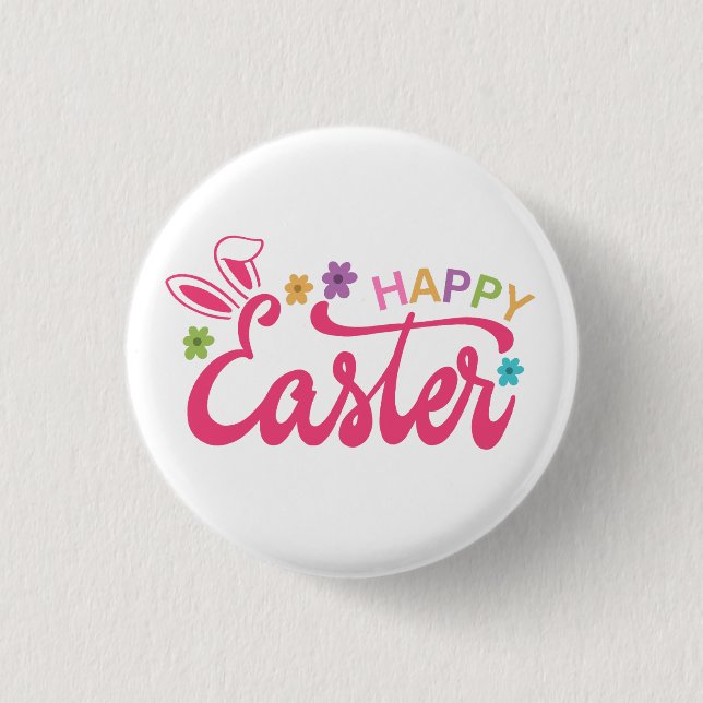 Happy Easter 3 Cm Round Badge (Front)