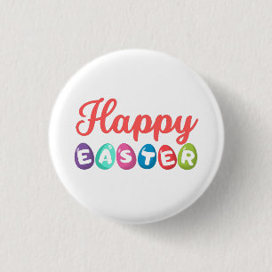 Happy Easter 3 Cm Round Badge