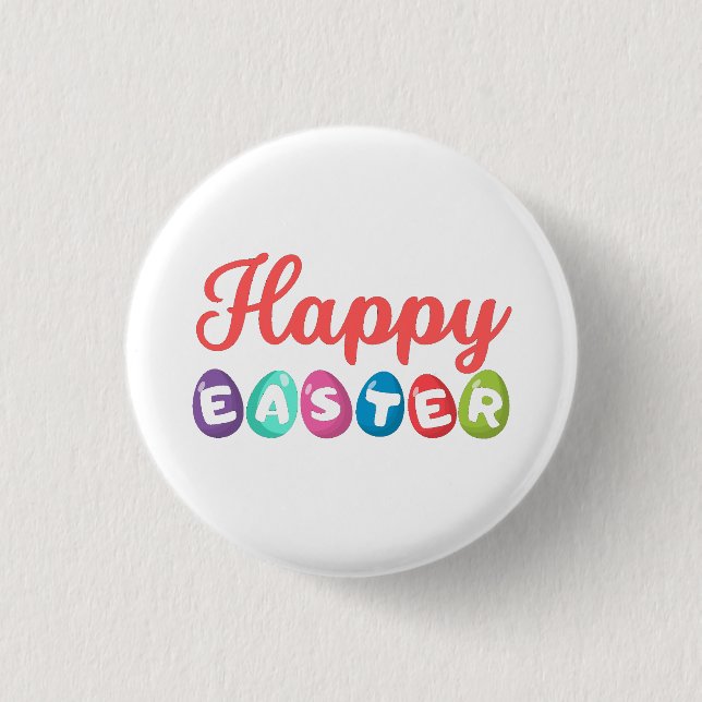 Happy Easter 3 Cm Round Badge (Front)