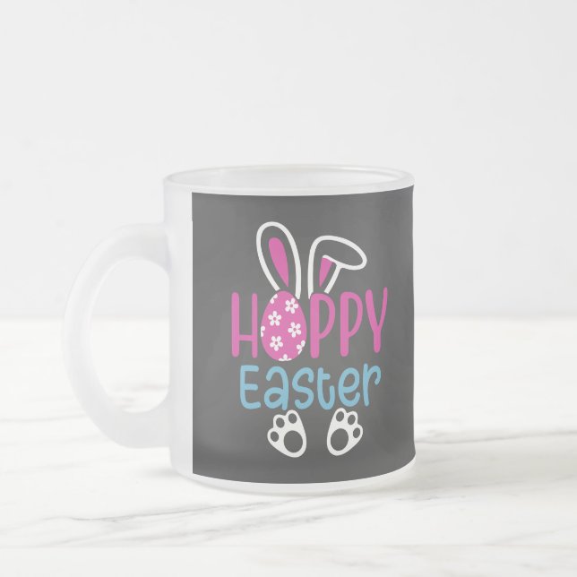 Happy Easter-54411 Frosted Glass Coffee Mug (Left)