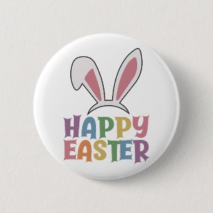 Happy Easter 6 Cm Round Badge