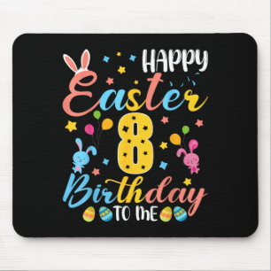 Happy Easter 8th Birthday to 8 Years Old Easter Mouse Mat