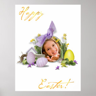 Happy Easter. A photo of your baby.  Poster