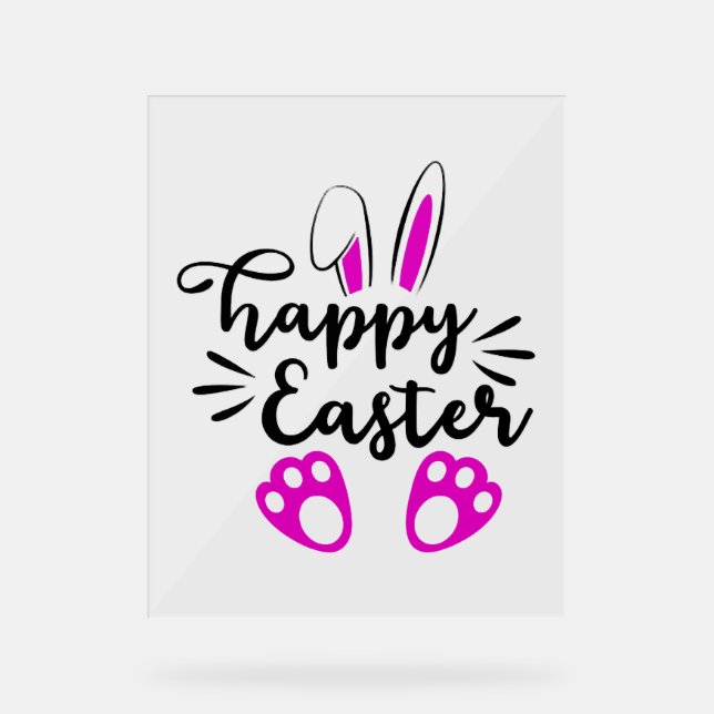 Happy easter            acrylic sign (Front)