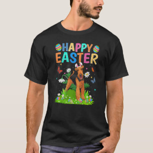 Happy Easter Airedale Terrier Dog Easter Sunday T-Shirt